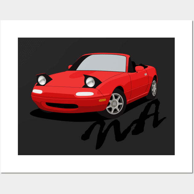 Miata NA Wall Art by AutomotiveArt